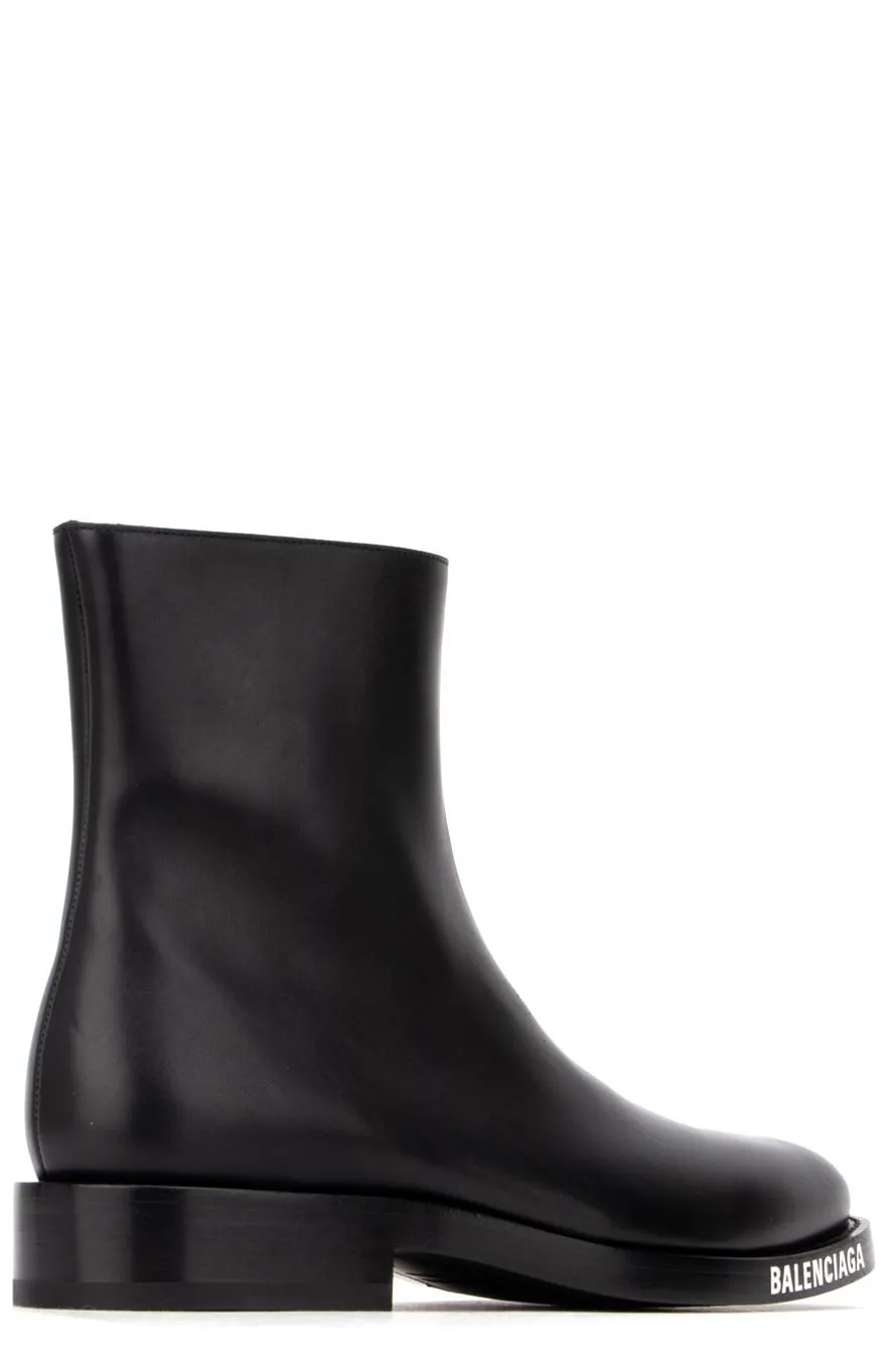Balenciaga Logo Sole Ankle Boots