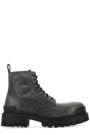 Balenciaga Strike Aged Effect Boots