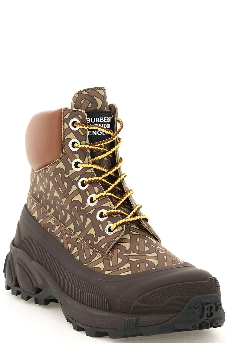 Burberry Monogram Printed Lace-Up Boots