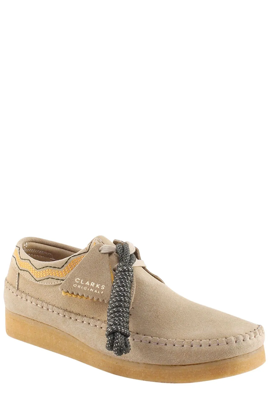 Clarks Weaver Square Toe Lace-Up Shoes