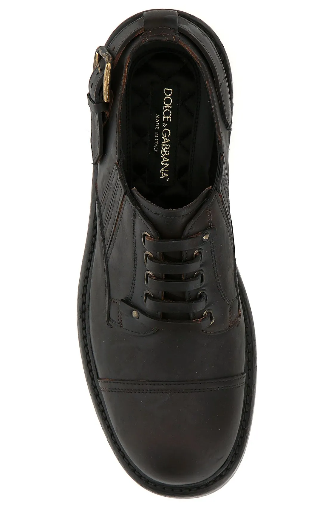 Dolce & Gabbana Lace-Up Buckle Detail Derby Shoes