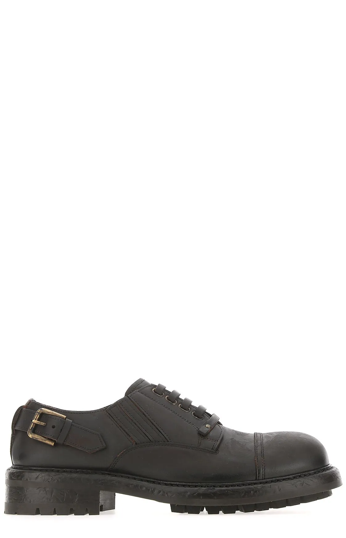 Dolce & Gabbana Lace-Up Buckle Detail Derby Shoes