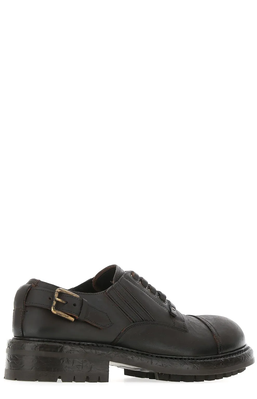 Dolce & Gabbana Lace-Up Buckle Detail Derby Shoes
