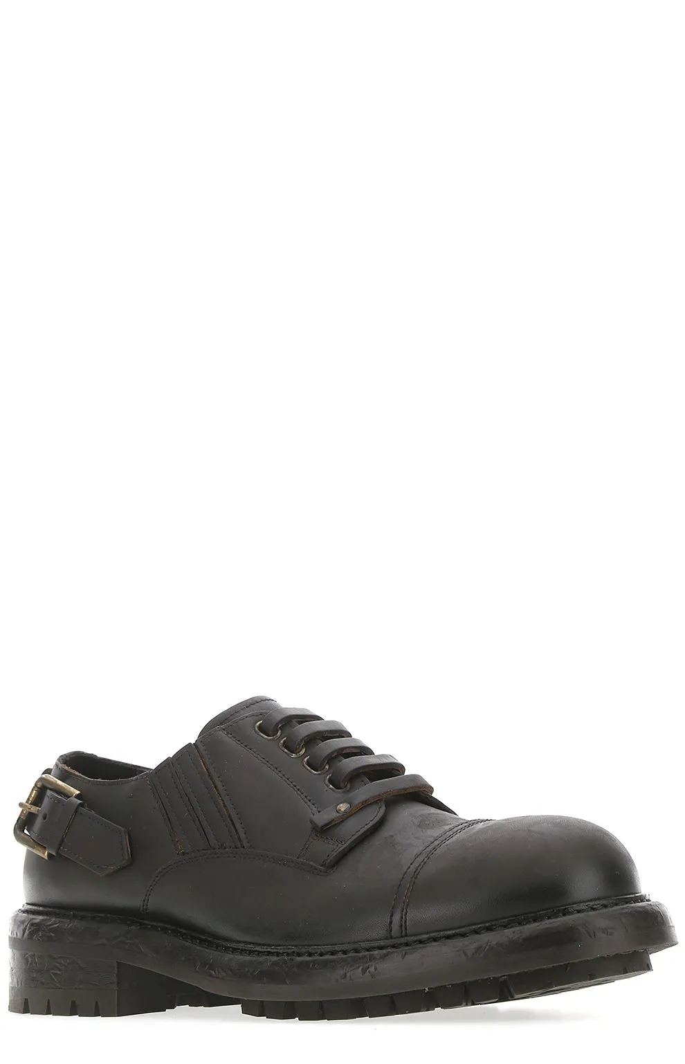Dolce & Gabbana Lace-Up Buckle Detail Derby Shoes