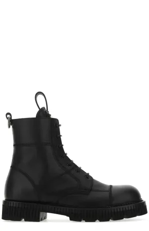 Dolce & Gabbana Logo Plaque Ankle Boots