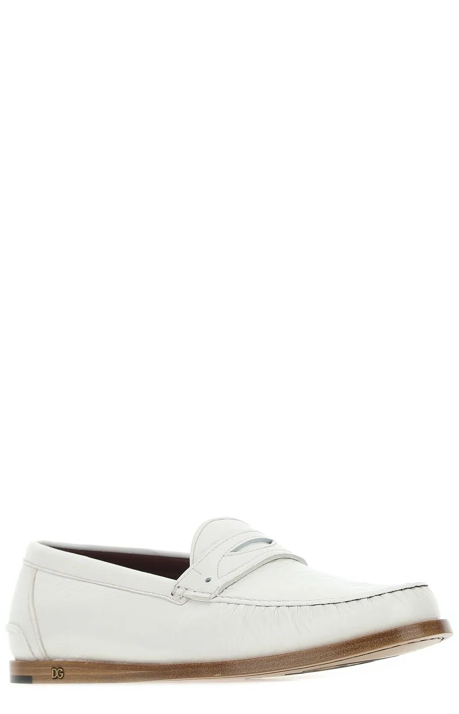 Dolce & Gabbana Logo Plaque Penny Loafers