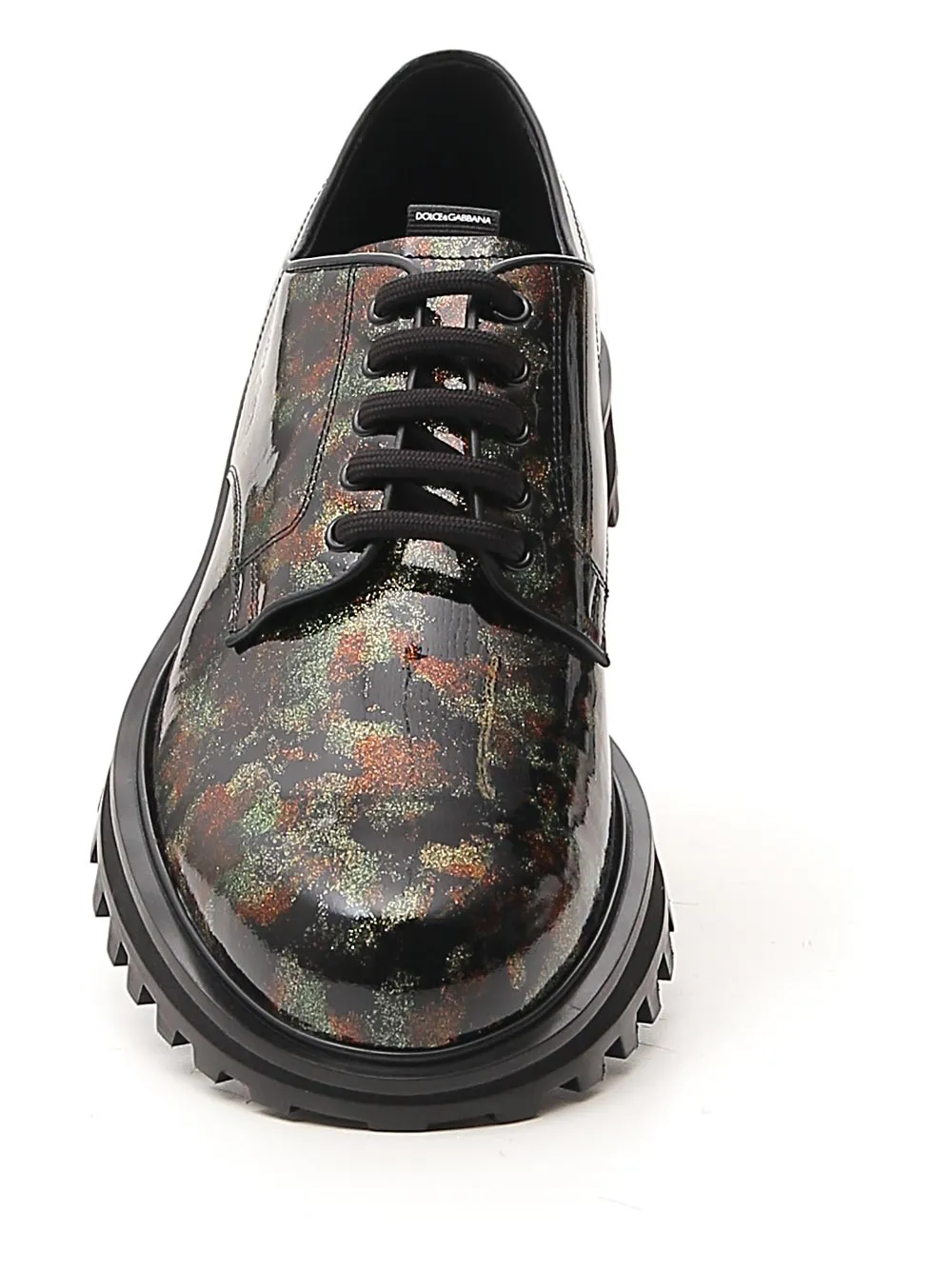Dolce & Gabbana Printed Derby Lace-Up Shoes
