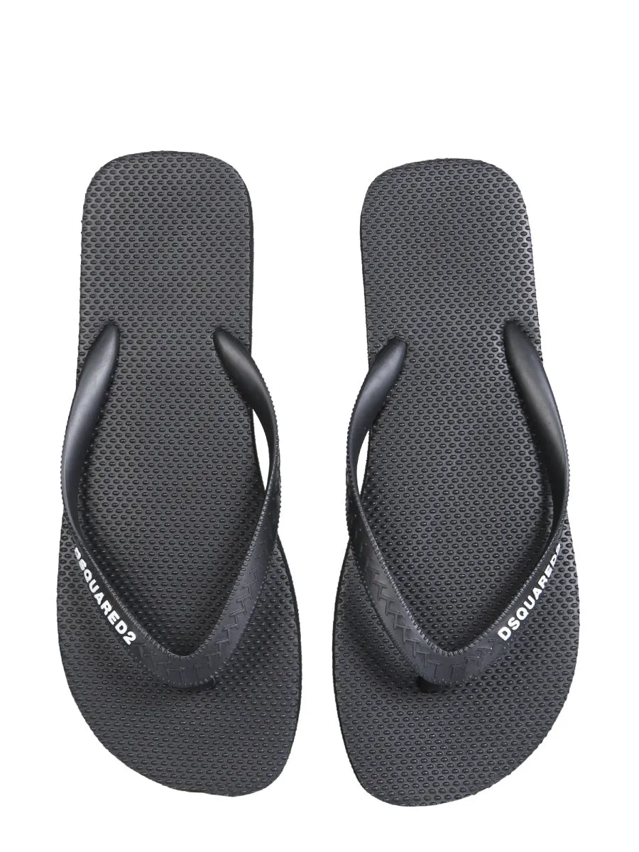 Dsquared2 Logo Thong Sandals