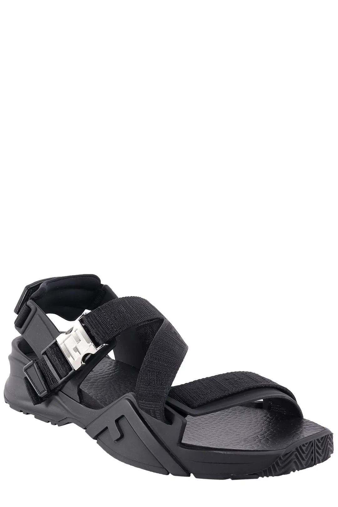 Fendi Flow FF Jacquard Touch Strapped Sandals