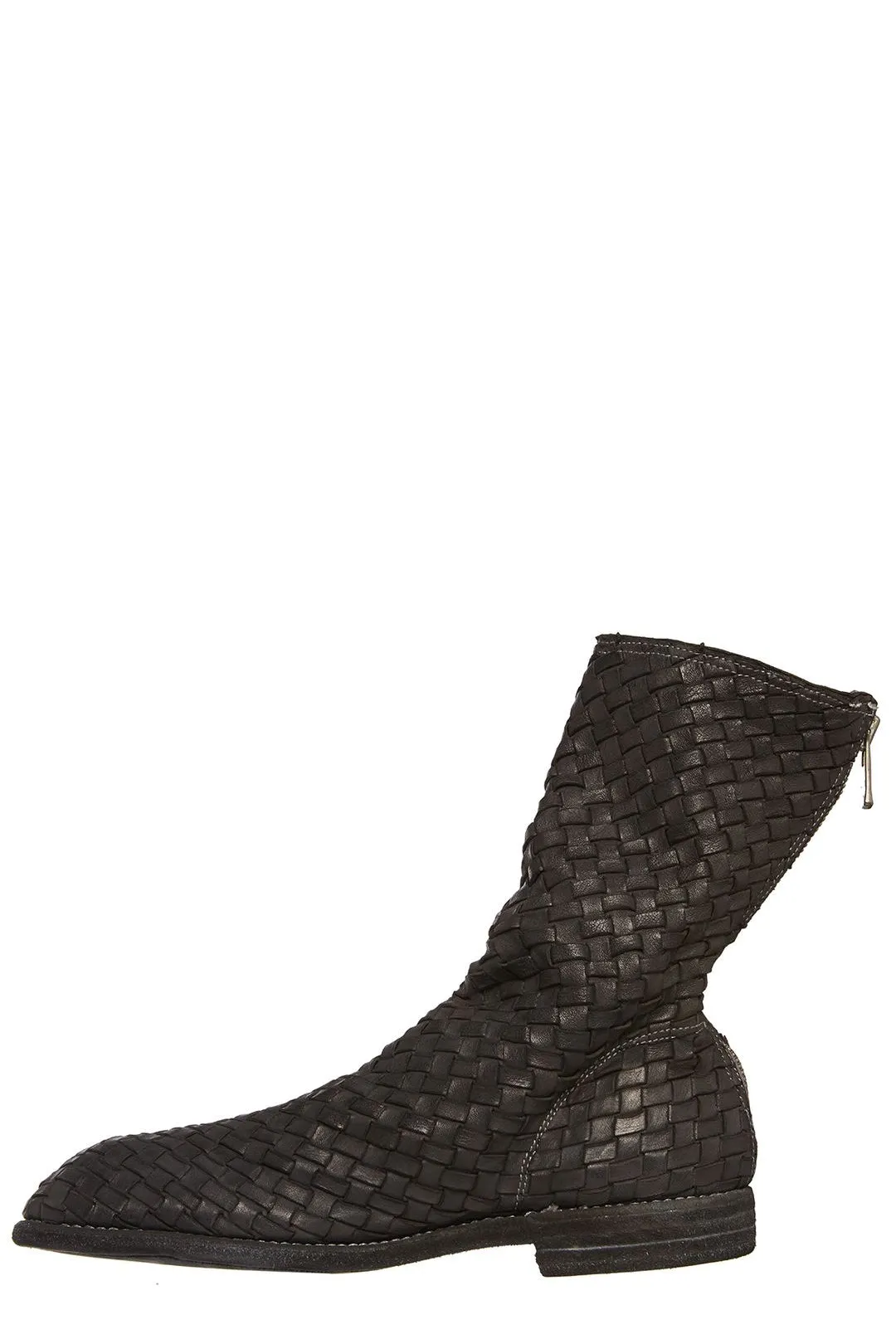 Guidi Braided Back-Zip Boots