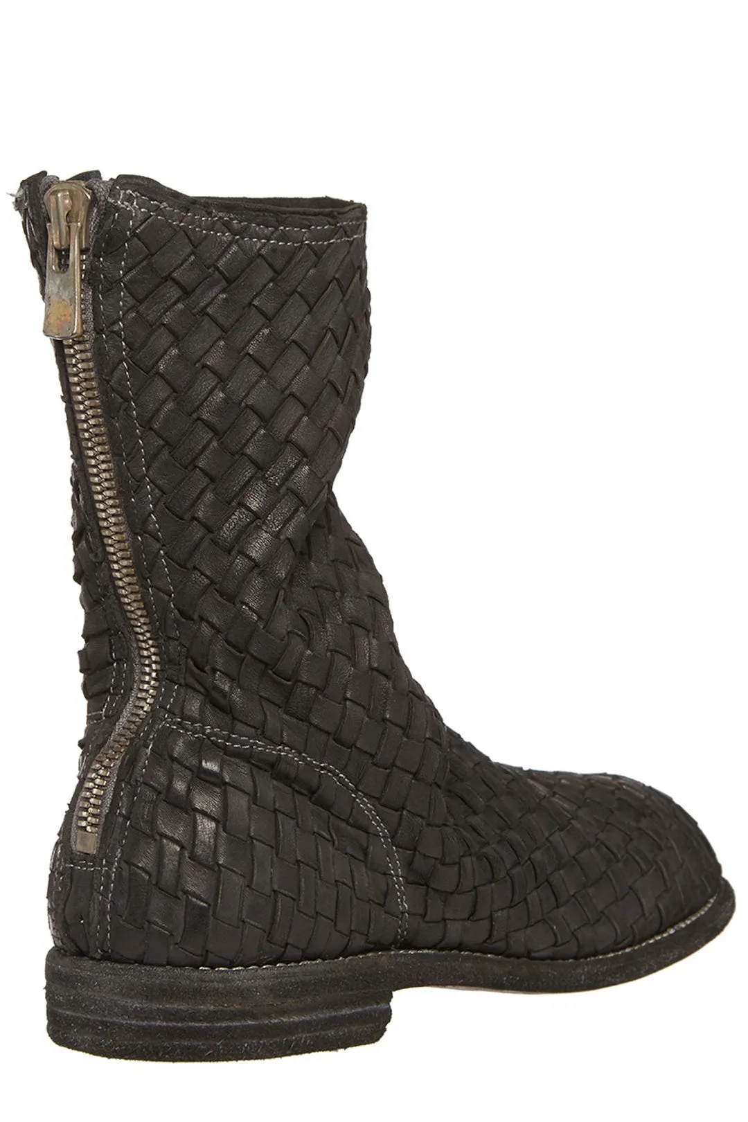 Guidi Braided Back-Zip Boots
