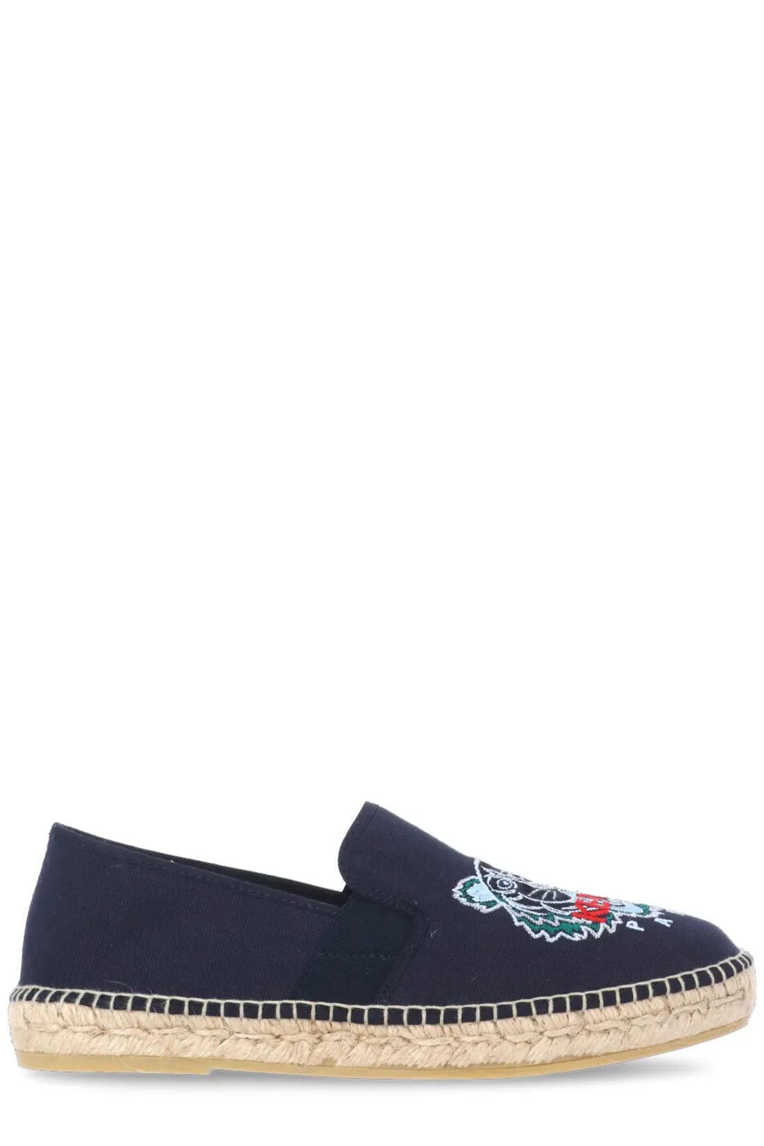 Kenzo Tiger Embroidered Round Toe Espadrilles