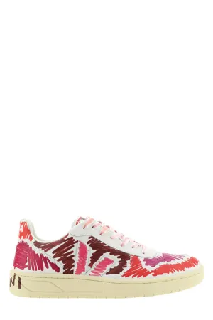 Marni Marker Effect Lace-Up Sneakers