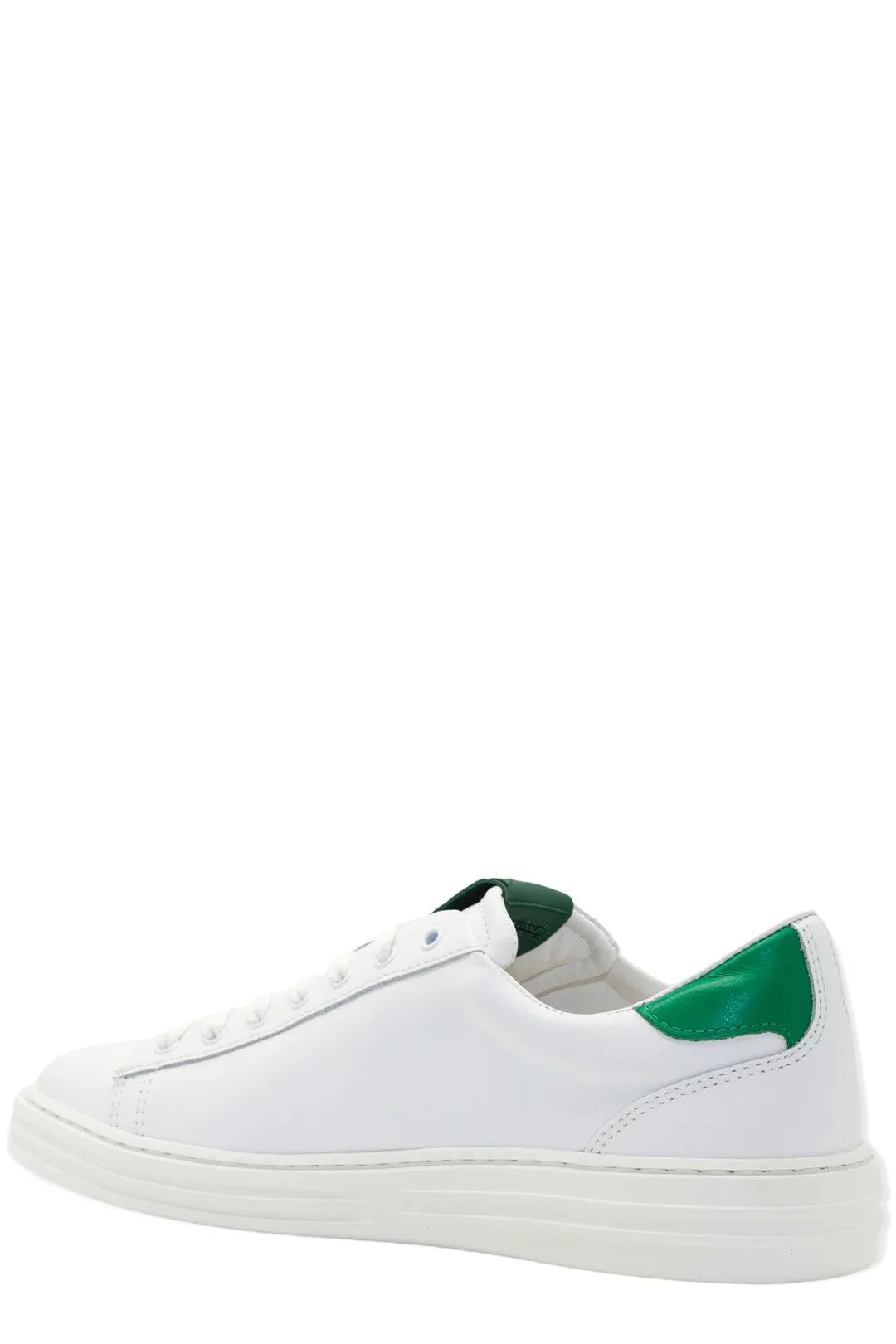 MSGM Slogan Print Lace-Up Sneakers