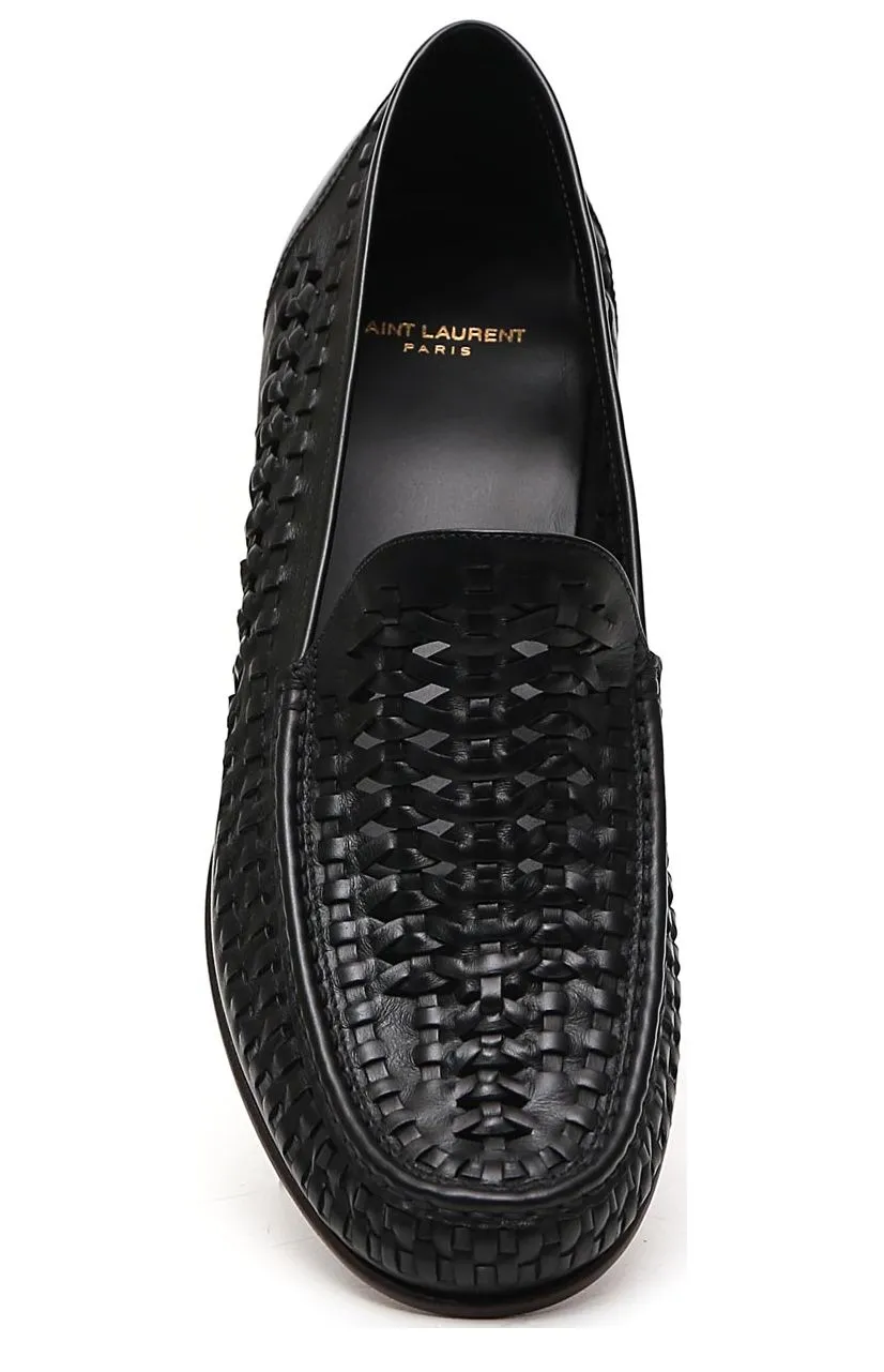 Saint Laurent Swann Braided Loafers