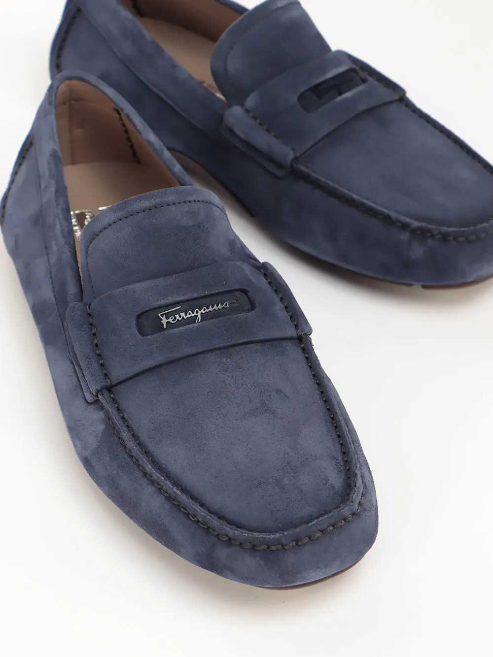 Salvatore Ferragamo SF Ornament Driver Loafers
