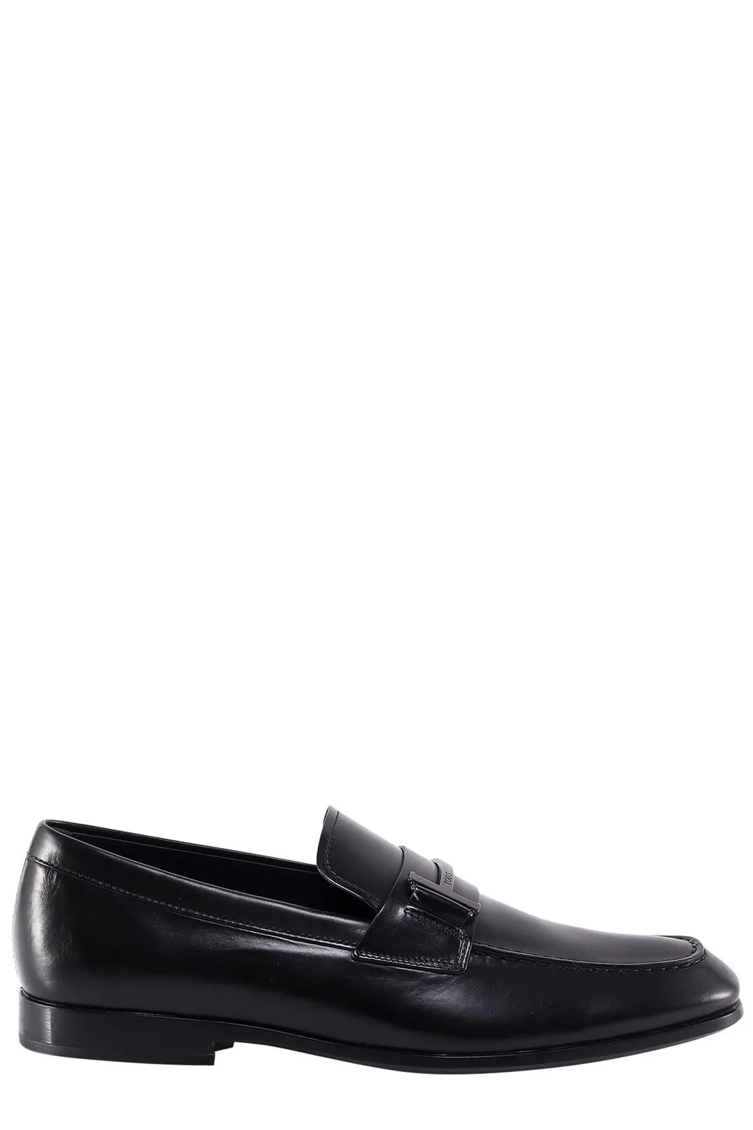 Tod's Logo Plaque Almond Toe Loafers