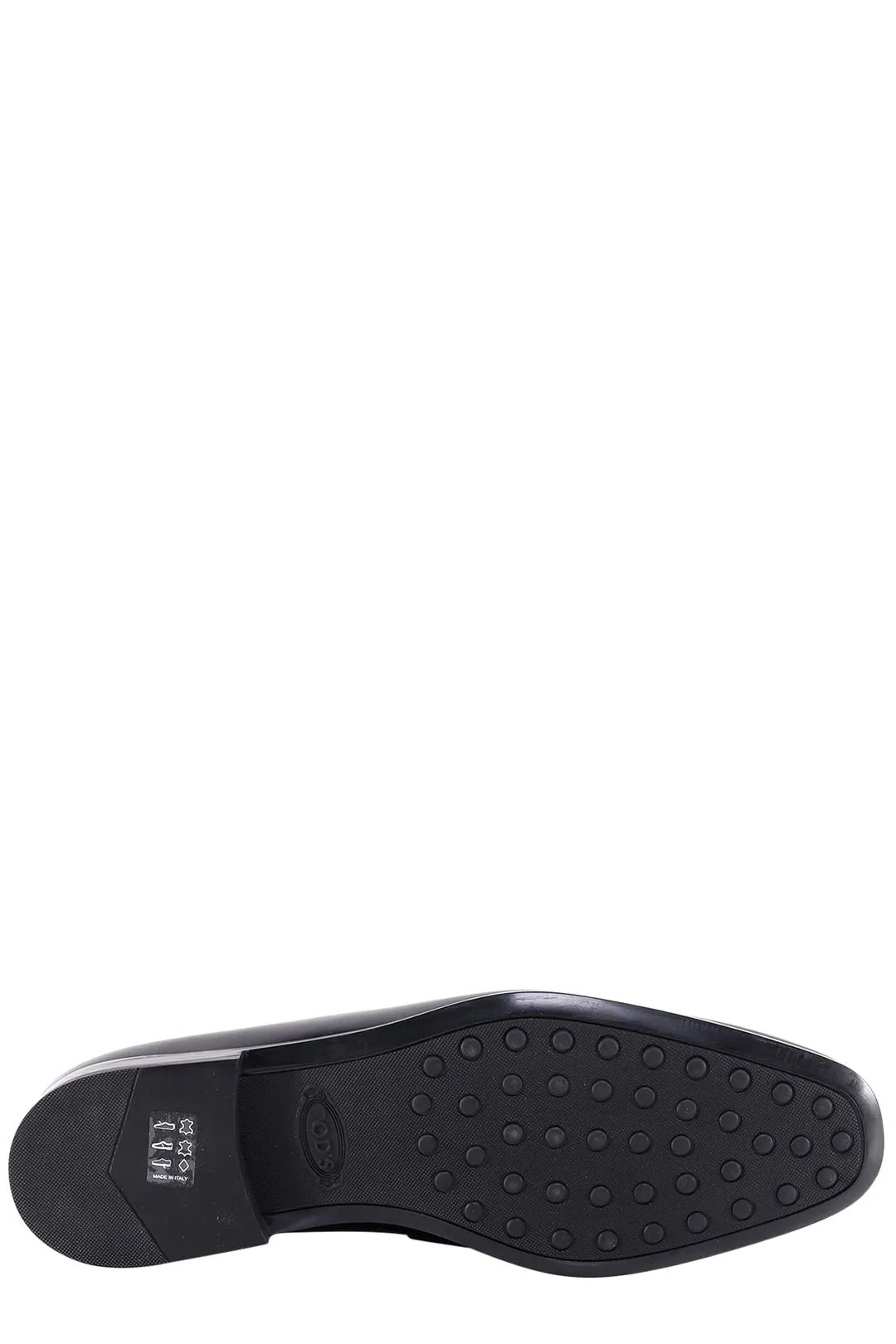Tod's Logo Plaque Almond Toe Loafers