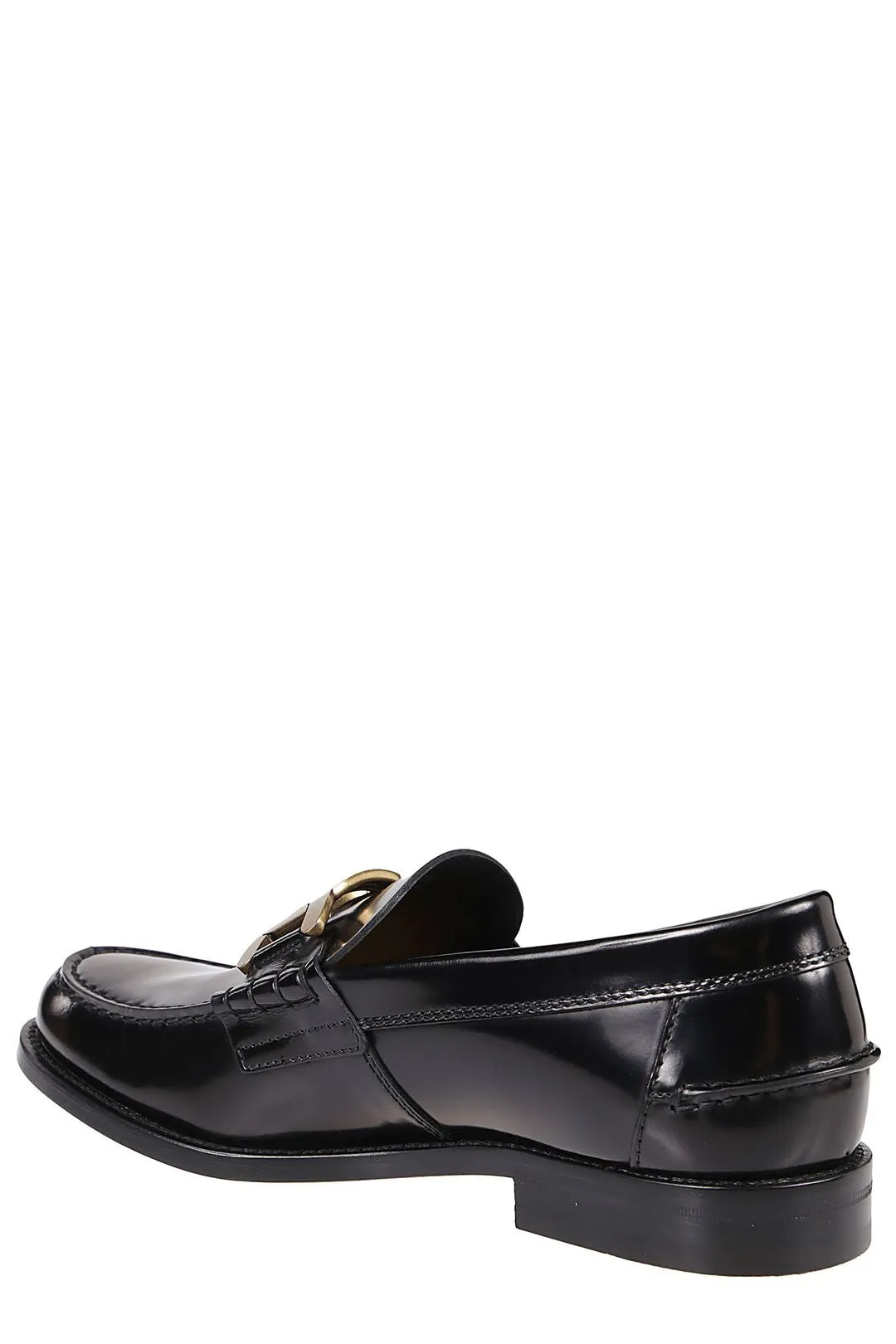 Tod's Logo Plaque Round-Toe Loafers