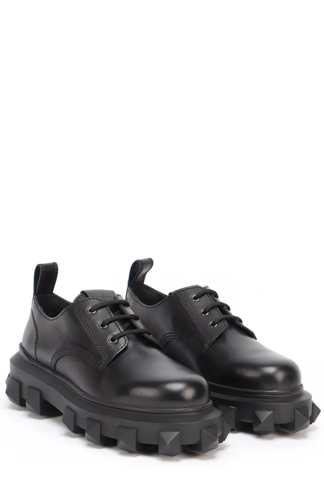 Valentino Garavani Rockstud Lace-Up Derby Shoes
