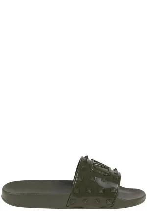 Valentino Garavani Roman Stud Open Toe Slides