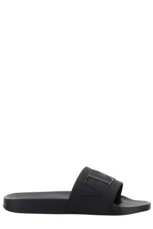 ValentinoVLTN Logo Embossed Slip-On Slides